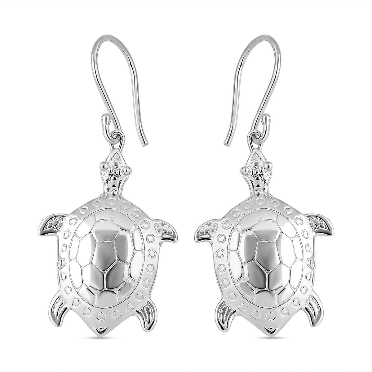 Royal Bali Collection - Turtle Earring with Hook in Sterling Silver 7620820 6