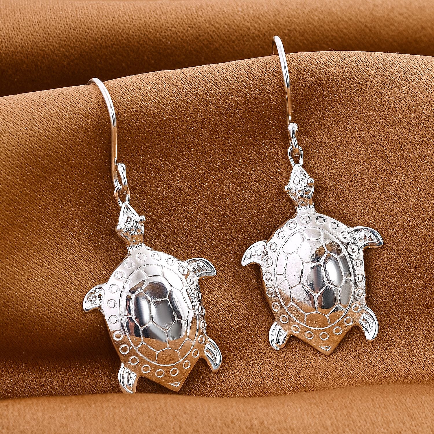 Royal Bali Collection - Turtle Earring with Hook in Sterling Silver 7620820 7