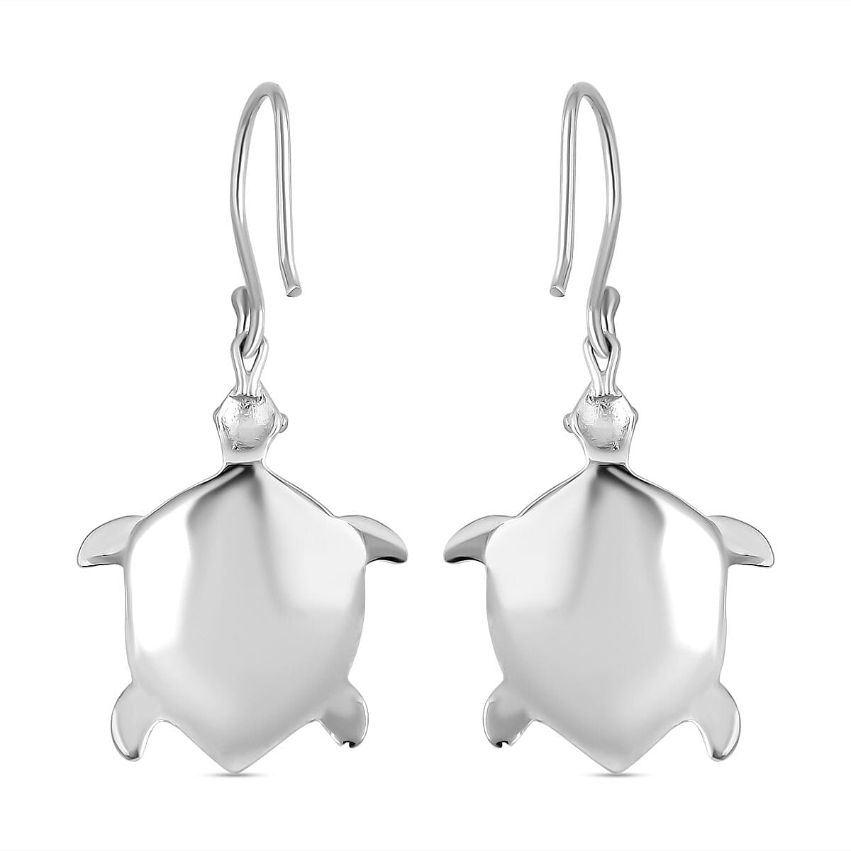Royal Bali Collection - Turtle Earring with Hook in Sterling Silver 7620820 9