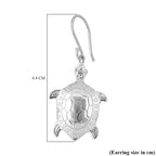 Royal Bali Collection - Turtle Earring with Hook in Sterling Silver