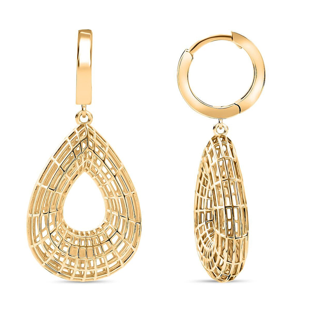 Sterling Silver Earring with Hoop in Yellow Gold Plating, Silver Wt. 5.55 Gms.