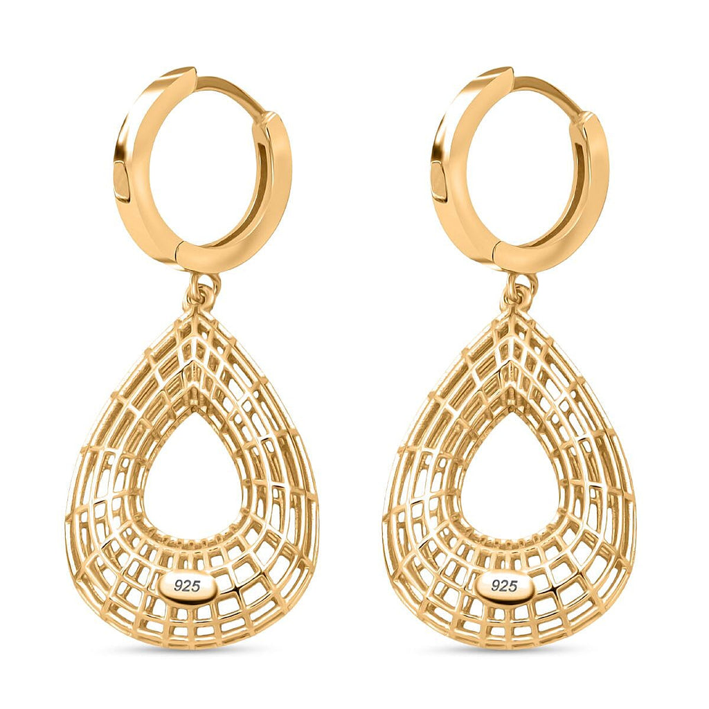 Sterling Silver Earring with Hoop in Yellow Gold Plating, Silver Wt. 5.55 Gms.