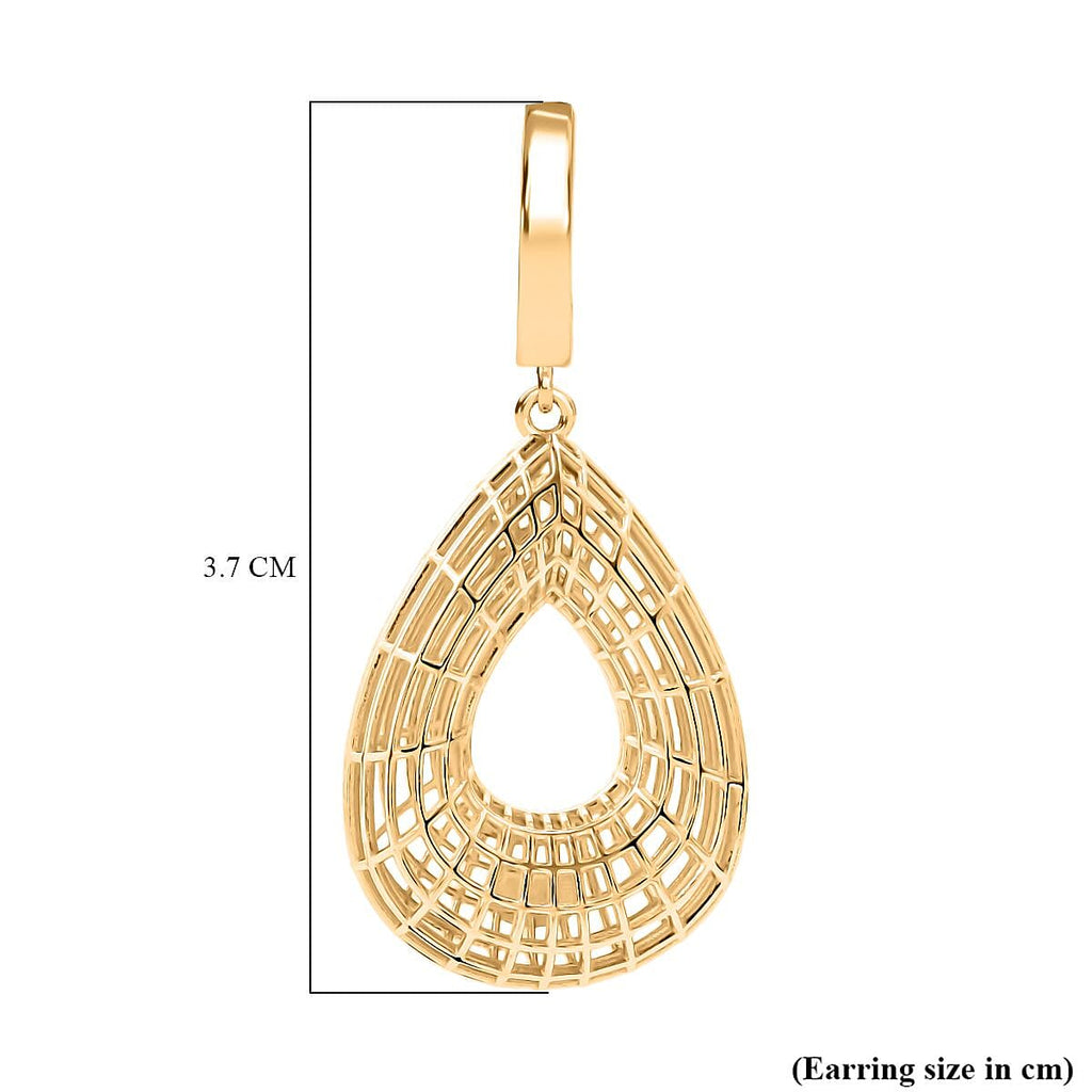 Sterling Silver Earring with Hoop in Yellow Gold Plating, Silver Wt. 5.55 Gms.