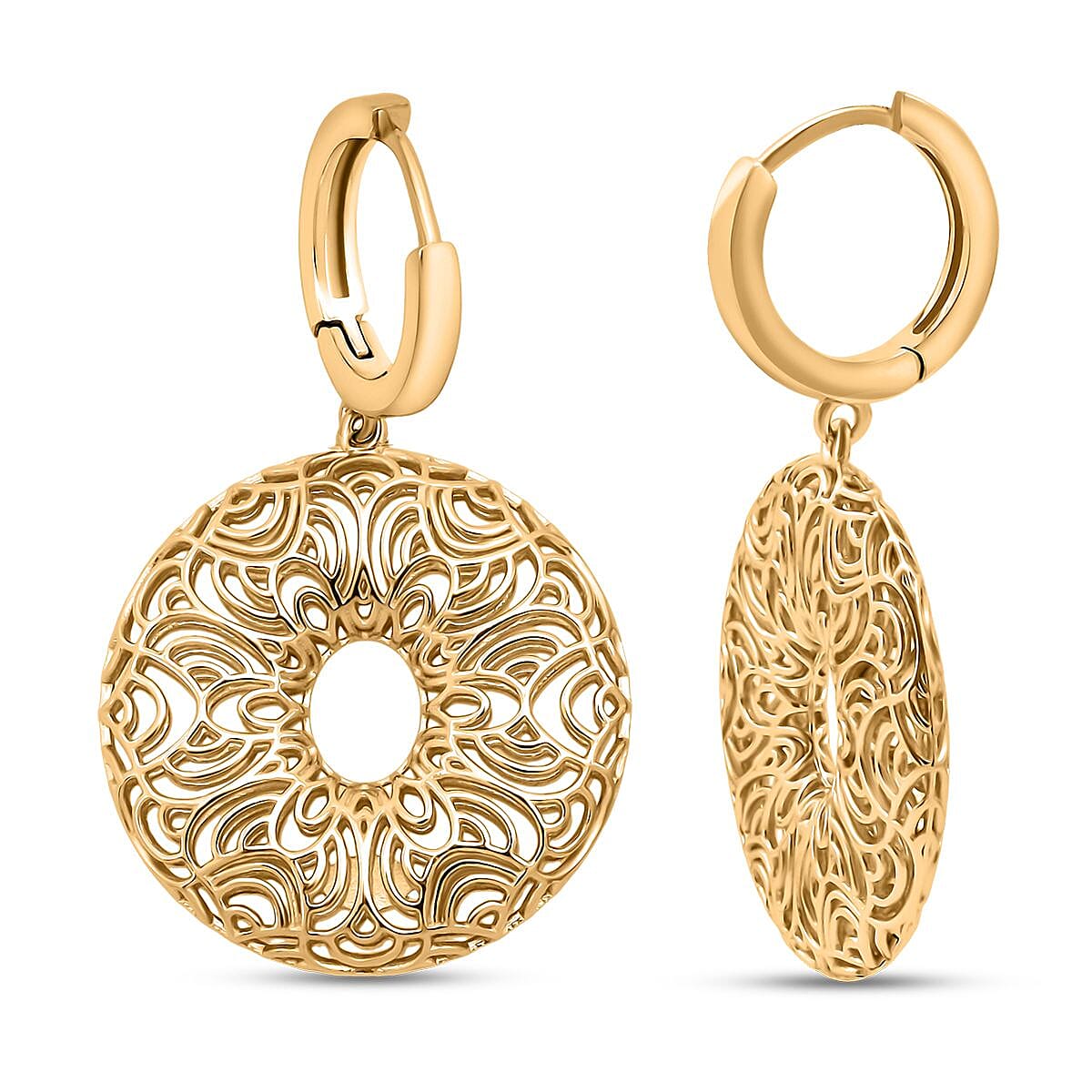 Sterling Silver Earring with Hoop in Yellow Gold Plating, Silver Wt. 6.85 Gms. 8239540 0