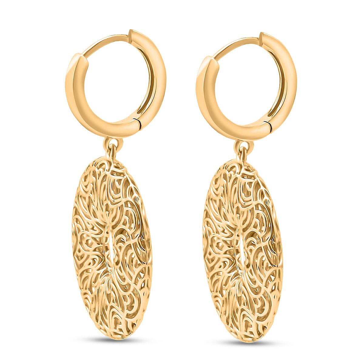 Sterling Silver Earring with Hoop in Yellow Gold Plating, Silver Wt. 6.85 Gms. 8239540 3
