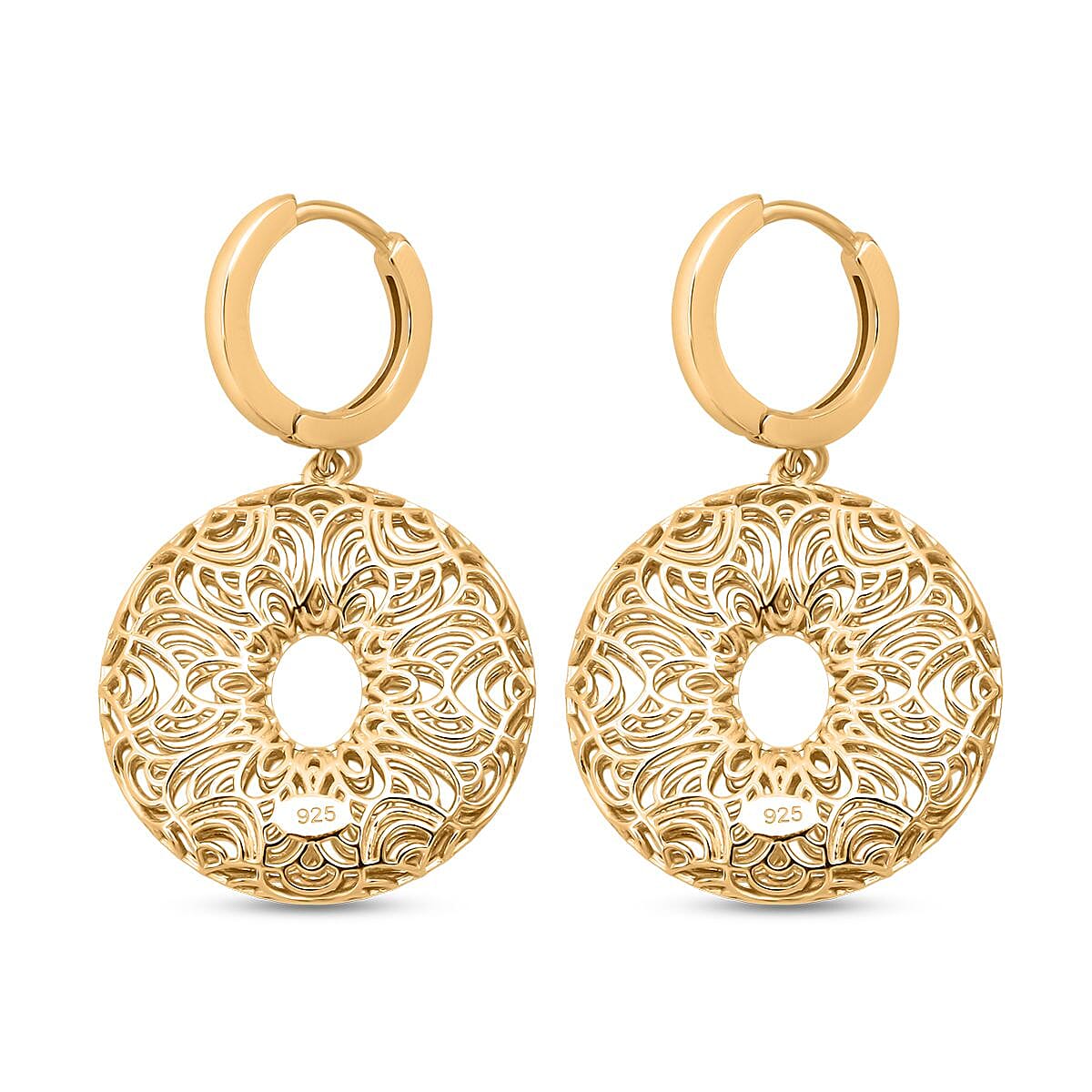 Sterling Silver Earring with Hoop in Yellow Gold Plating, Silver Wt. 6.85 Gms. 8239540 4