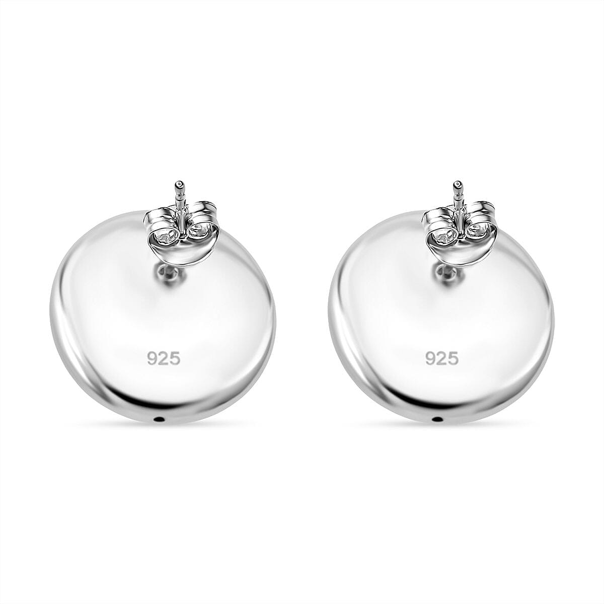 Close Out Deal - Half Ball Stud Earrings in Sterling Silver Push Back 8248547 3