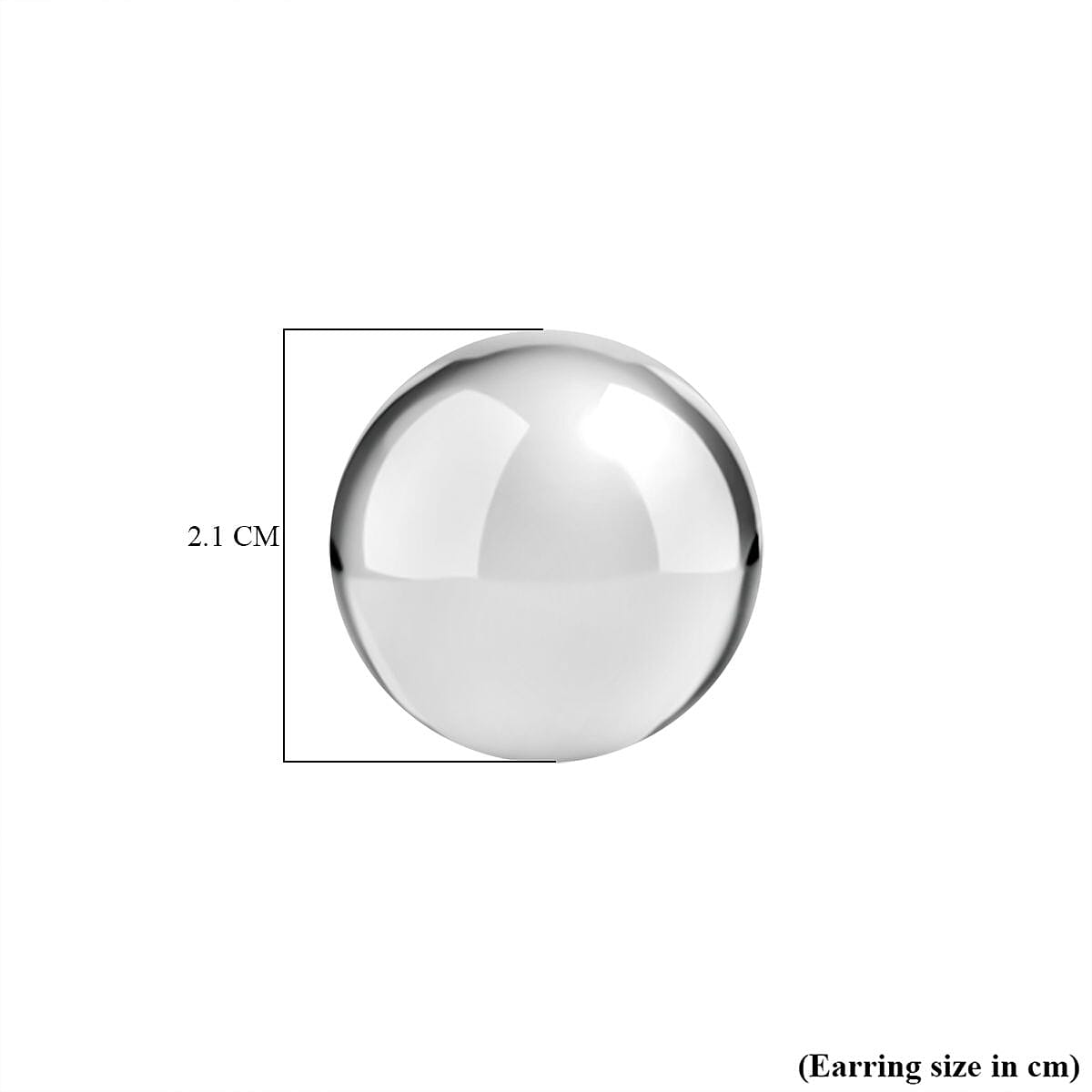 Close Out Deal - Half Ball Stud Earrings in Sterling Silver Push Back 8248547 4
