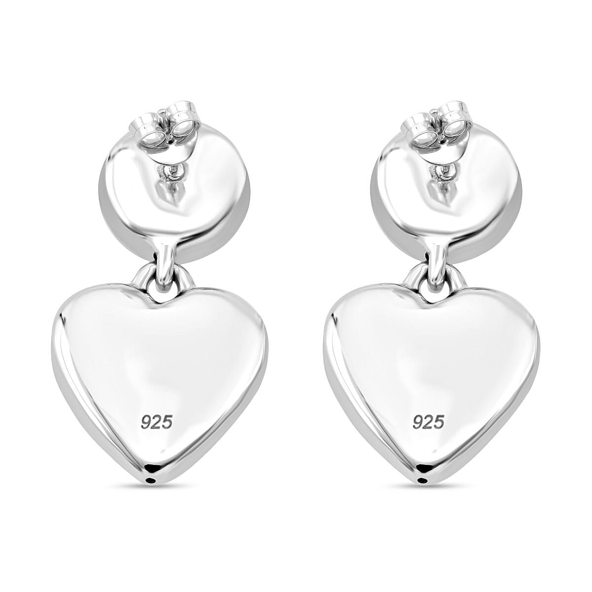 Thai Sterling Silver Heart Dangle Earring with Push Back, Silver Wt. 9.20 Gms 8248548 4