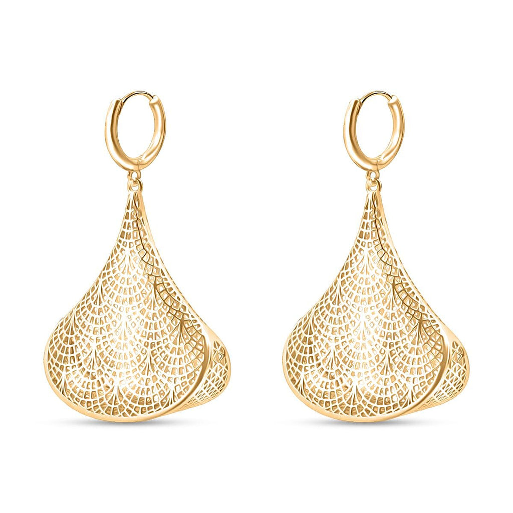Sterling Silver Earring with Push Back in Yellow Gold Plating, Silver Wt. 10.58 Gms.