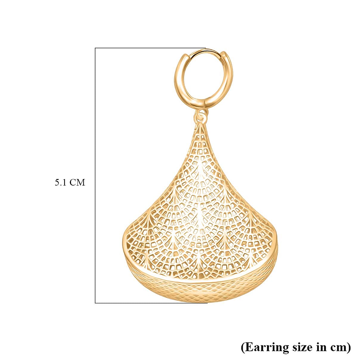 Sterling Silver Earring with Push Back in Yellow Gold Plating, Silver Wt. 10.58 Gms. 8239485 4