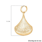 Sterling Silver Earring with Push Back in Yellow Gold Plating, Silver Wt. 10.58 Gms.