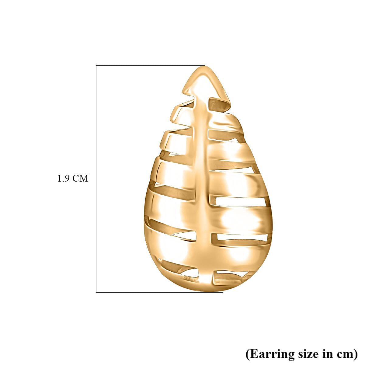 Treasure of Siam - Sterling Silver Drop Earring with Push Back in Yellow Gold Plating 8239486 5