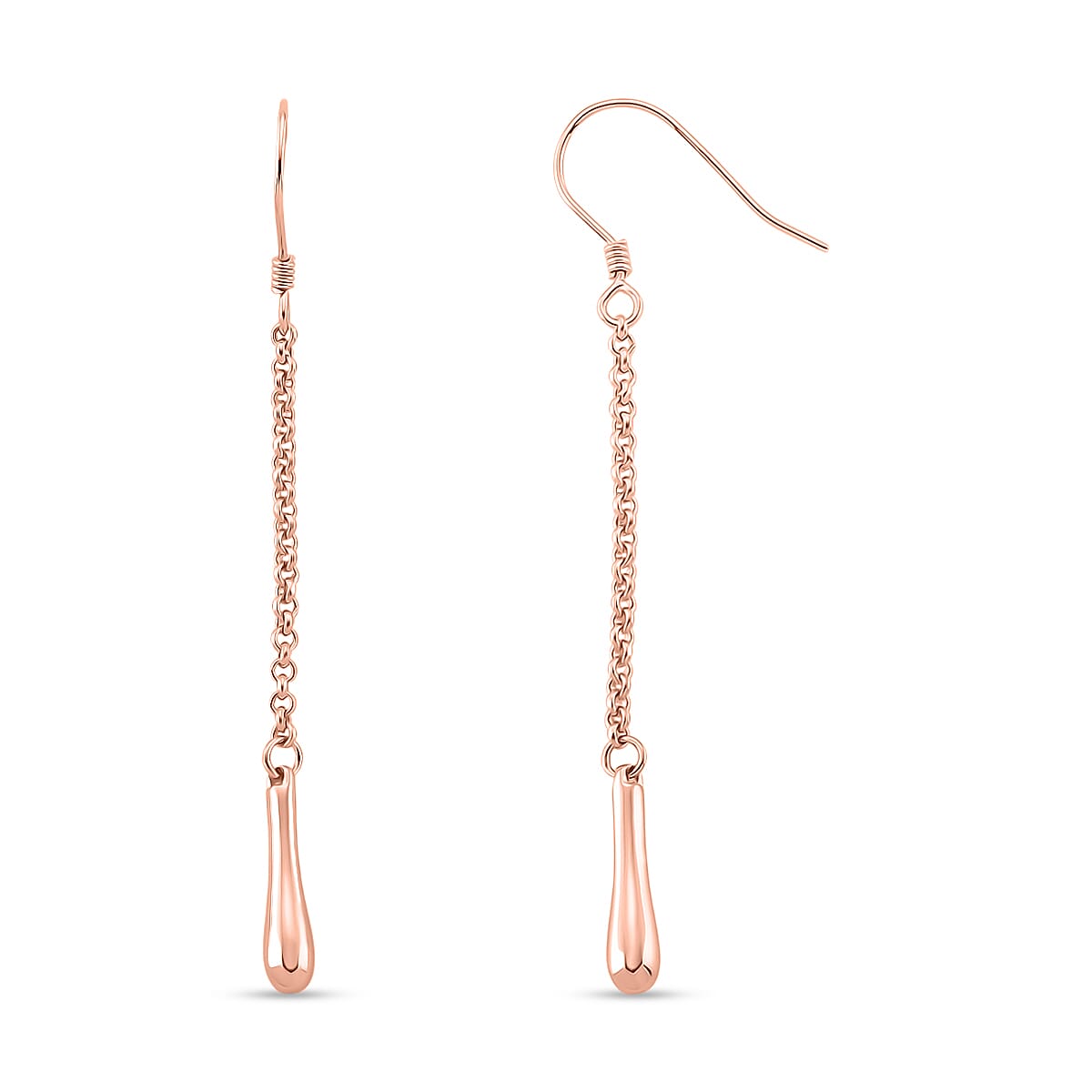 Lucy Q Short Single Drip Earrings with Hook in 18K Vermeil Rose Gold Plated Sterling Silver 3883872 0