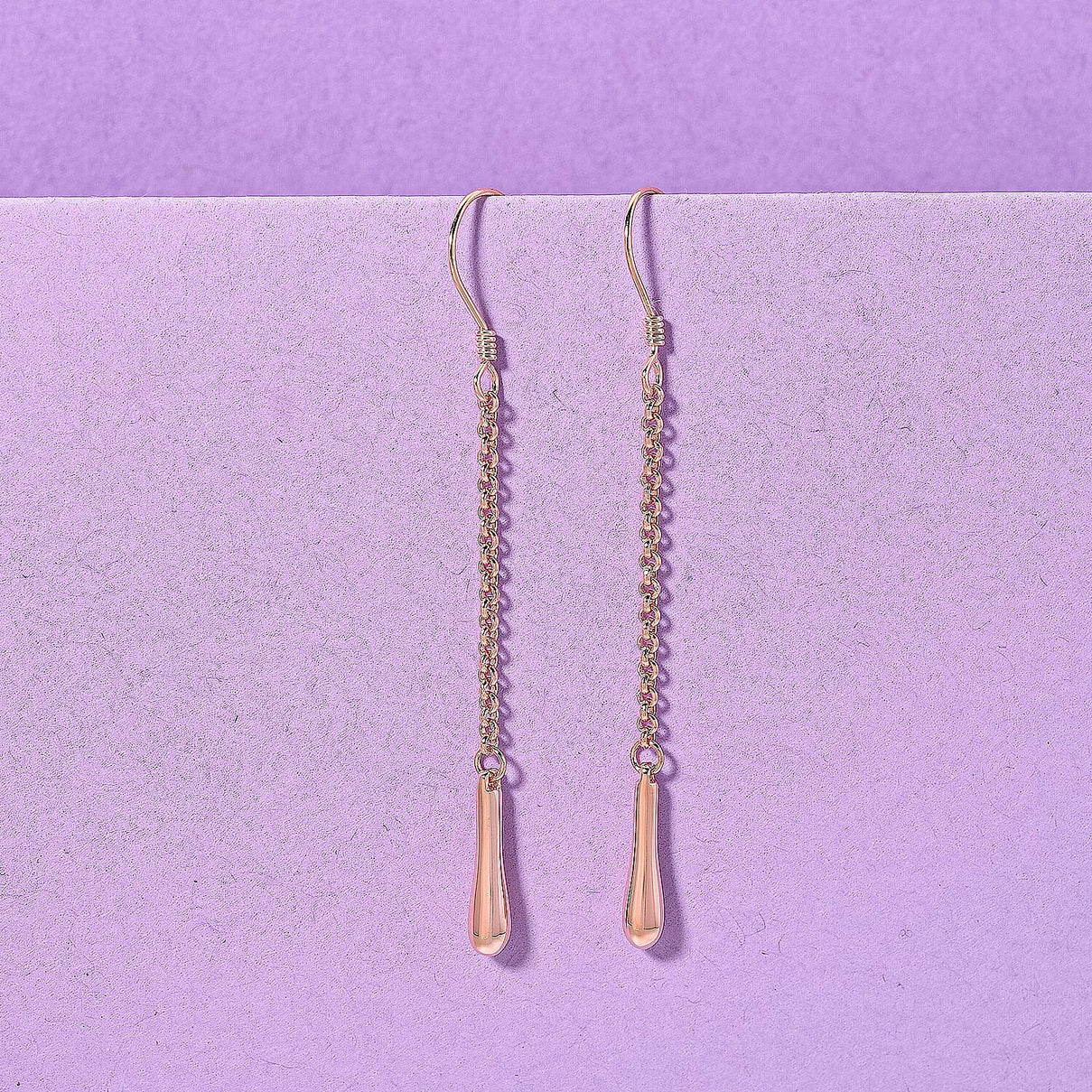 Lucy Q Short Single Drip Earrings with Hook in 18K Vermeil Rose Gold Plated Sterling Silver 3883872 3