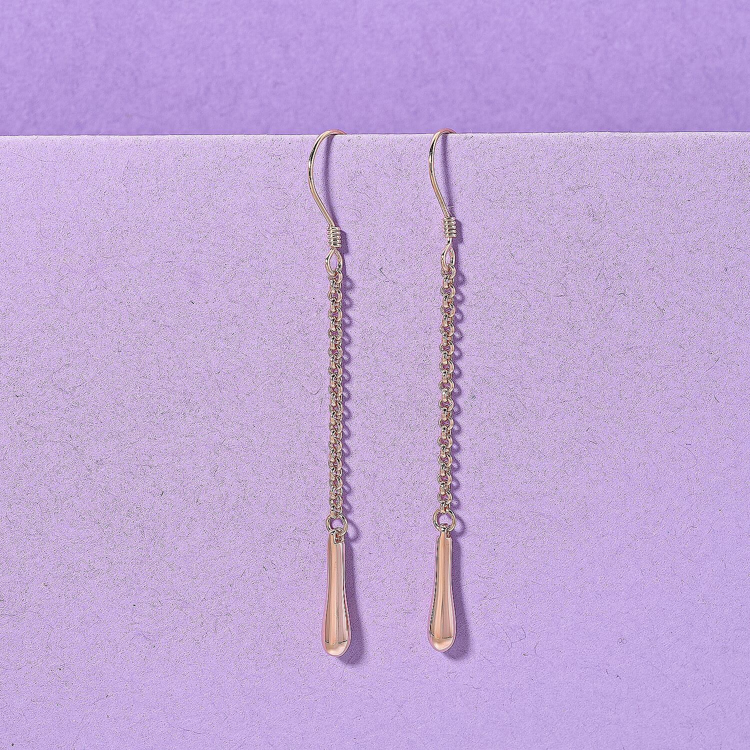 Lucy Q Short Single Drip Earrings with Hook in 18K Vermeil Rose Gold Plated Sterling Silver 3883872 3