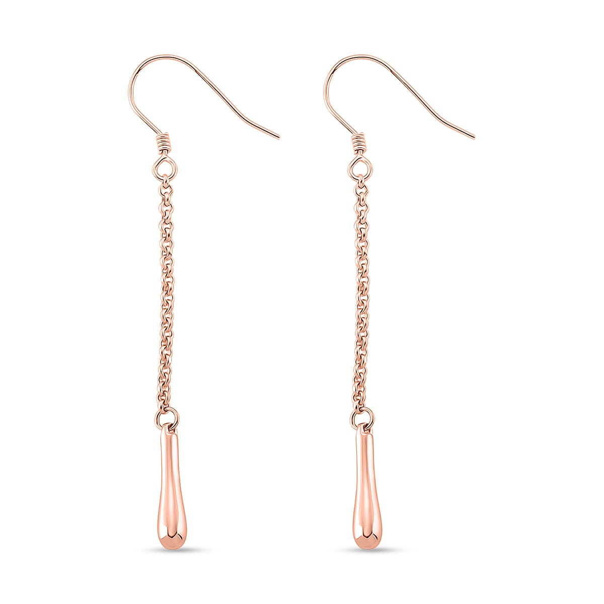 Lucy Q Short Single Drip Earrings with Hook in 18K Vermeil Rose Gold Plated Sterling Silver 3883872 4