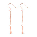 LucyQ Short Single Drip Earrings with Hook in 18K Vermeil Rose  Gold Plated Sterling Silver
