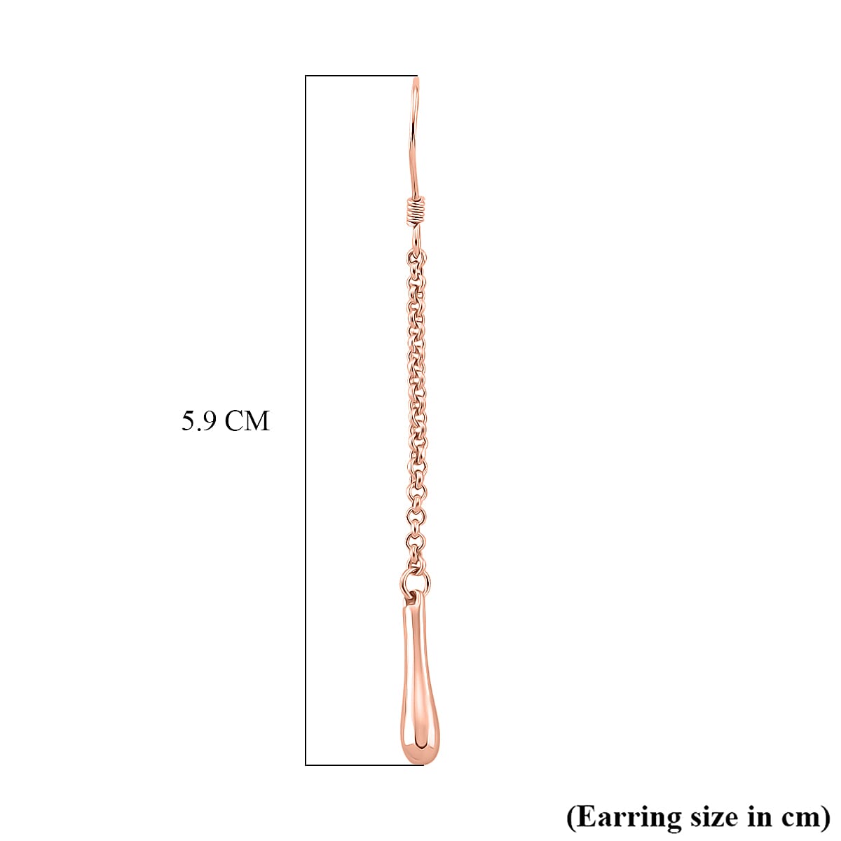 Lucy Q Short Single Drip Earrings with Hook in 18K Vermeil Rose Gold Plated Sterling Silver 3883872 5