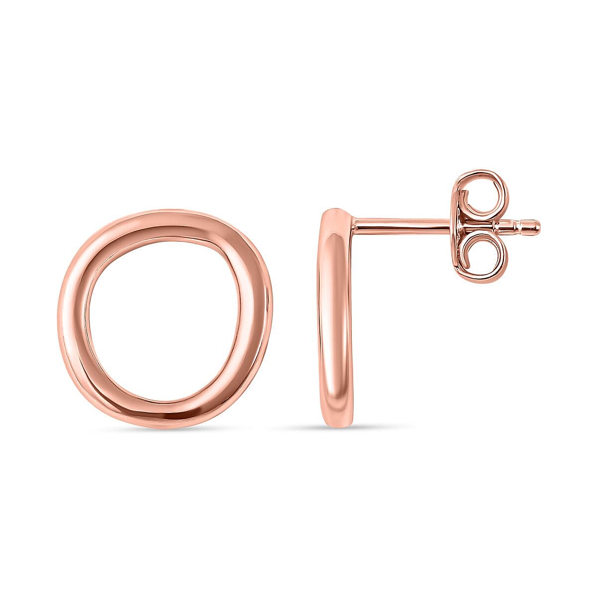 RACHEL GALLEY Allegro Collection - Rose Gold Vermeil Plated Sterling Silver Circle Earrings 3884528 0