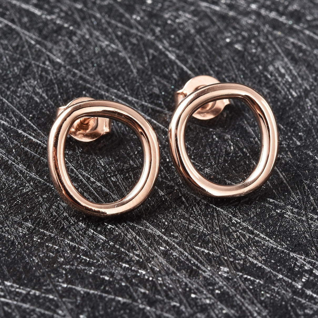 RACHEL GALLEY Allegro Collection - Rose Gold Vermeil Plated Sterling Silver Circle Earrings 3884528 1