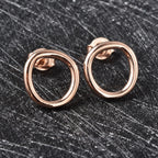 RACHEL GALLEY Allegro Collection - Rose Gold Vermeil Plated Sterling Silver Circle Earrings