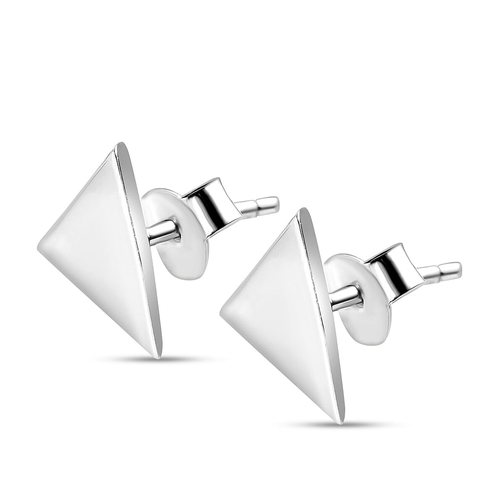 Sterling Silver Triangle Stud Earrings