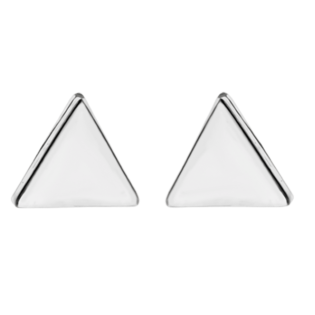 Sterling Silver Triangle Stud Earrings