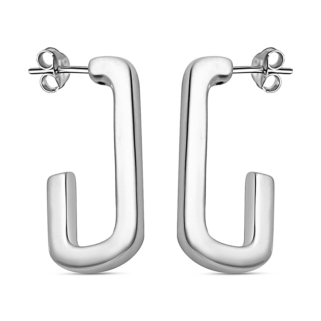 Sterling Silver Half Hoop Earrings