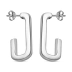 Sterling Silver Half Hoop Earrings
