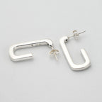 Sterling Silver Half Hoop Earrings