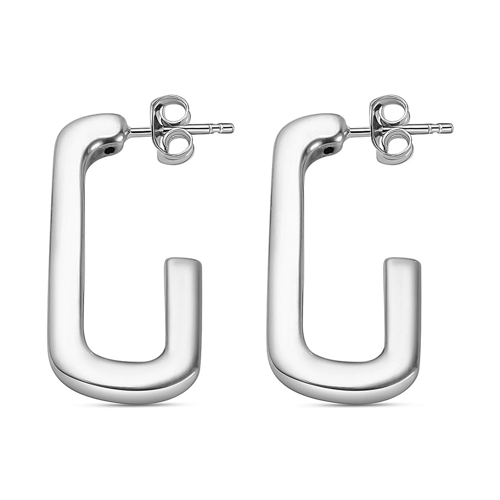 Sterling Silver Half Hoop Earrings