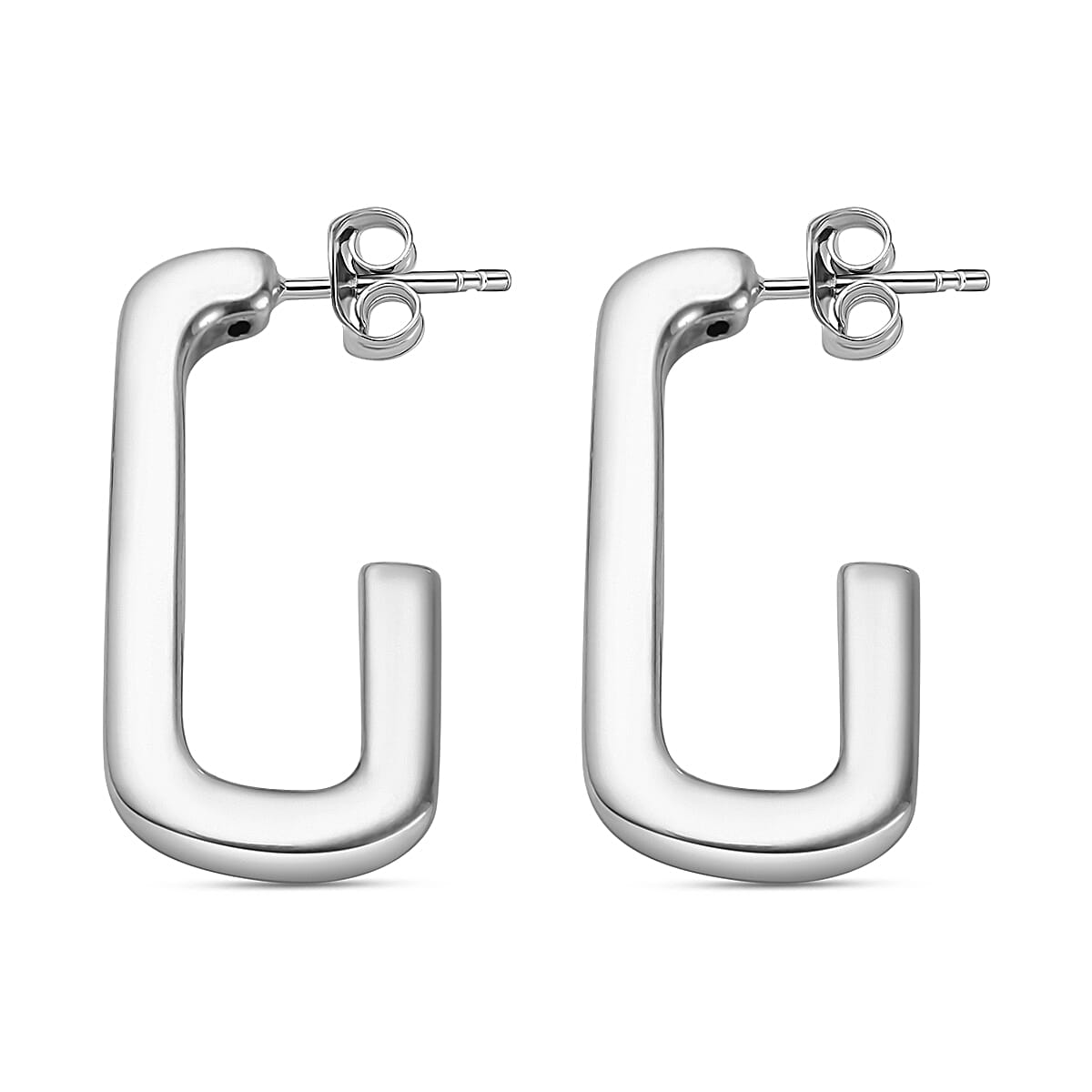 Sterling Silver Half Hoop Earrings 7688142 2