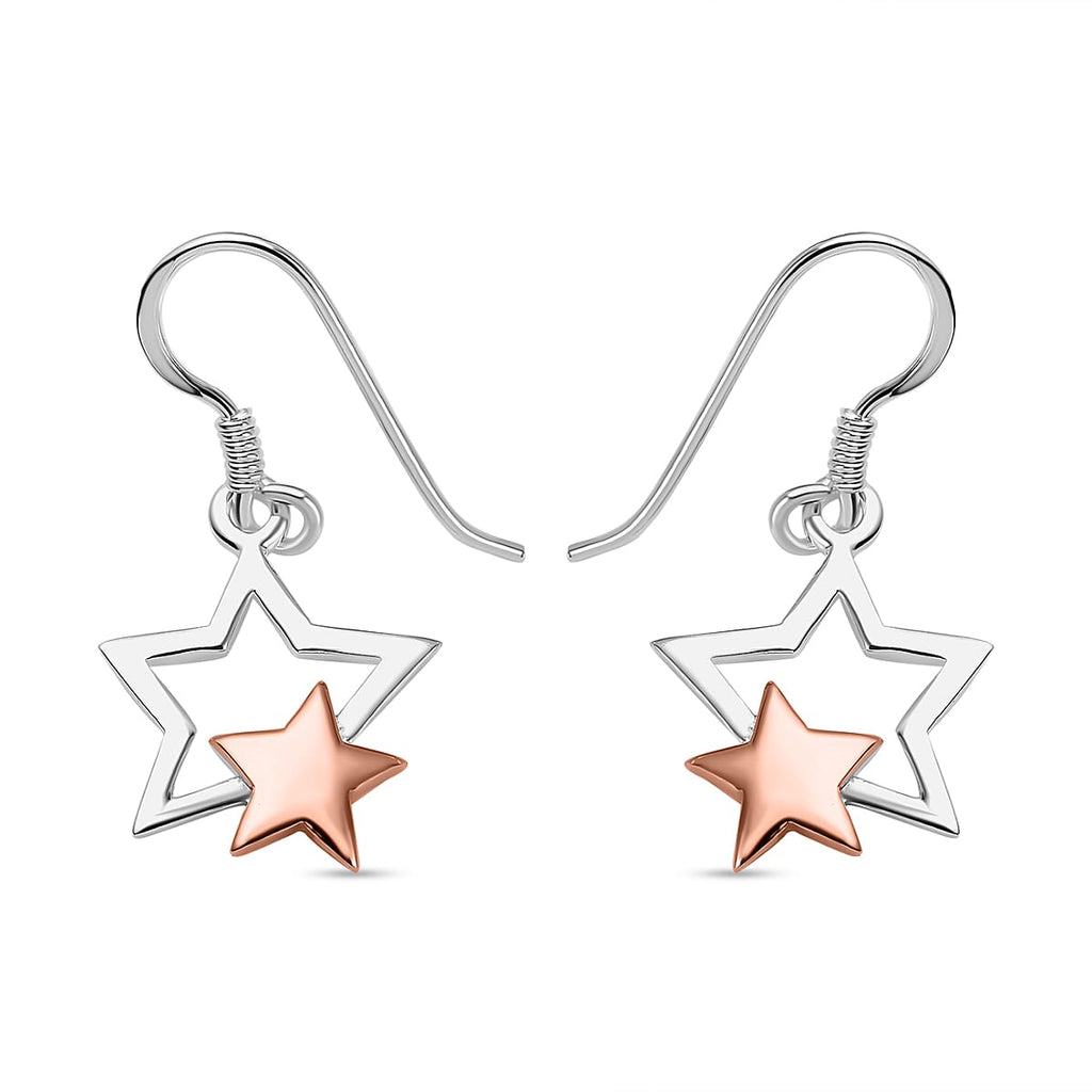 RACHEL GALLEY - Star Drop Sterling Silver & Rose Gold Plated Earring with Hook