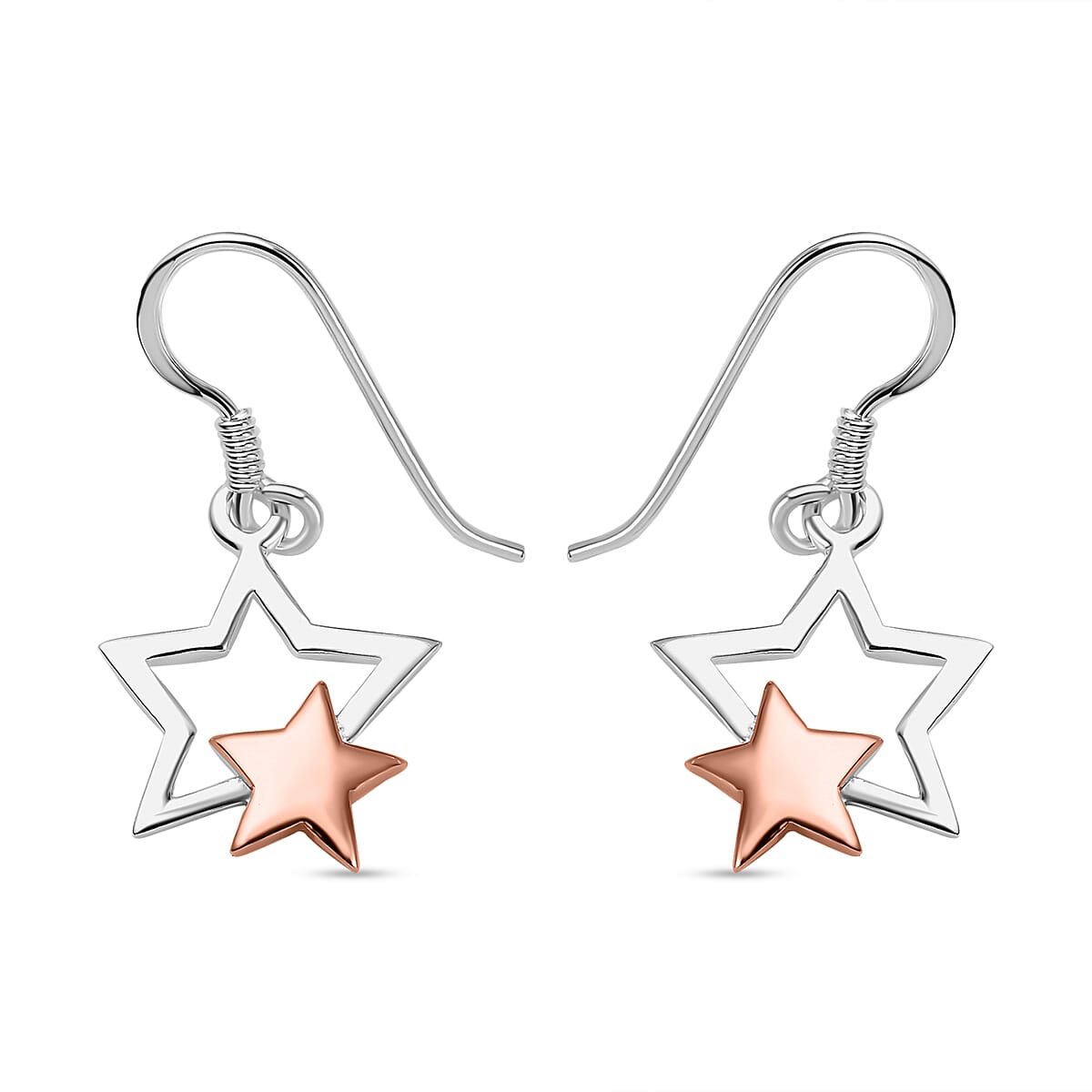 RACHEL GALLEY - Star Drop Sterling Silver &amp; Rose Gold Plated Earring with Hook 7688243 0