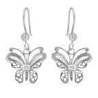 The Royal Bali Collection Sterling Silver Butterfly Hook Earring