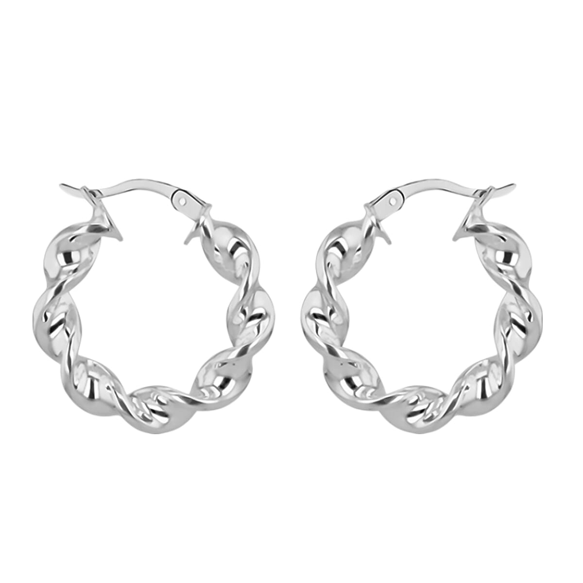 Vicenza CloseOut- Sterling Silver Creole Earrings 7729217 0