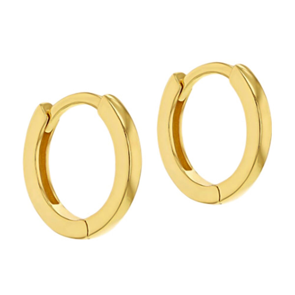 Vicenza Luxury Edition - Yellow Gold Overlay Sterling Silver Hinged Hoop Earrings 7737946 0