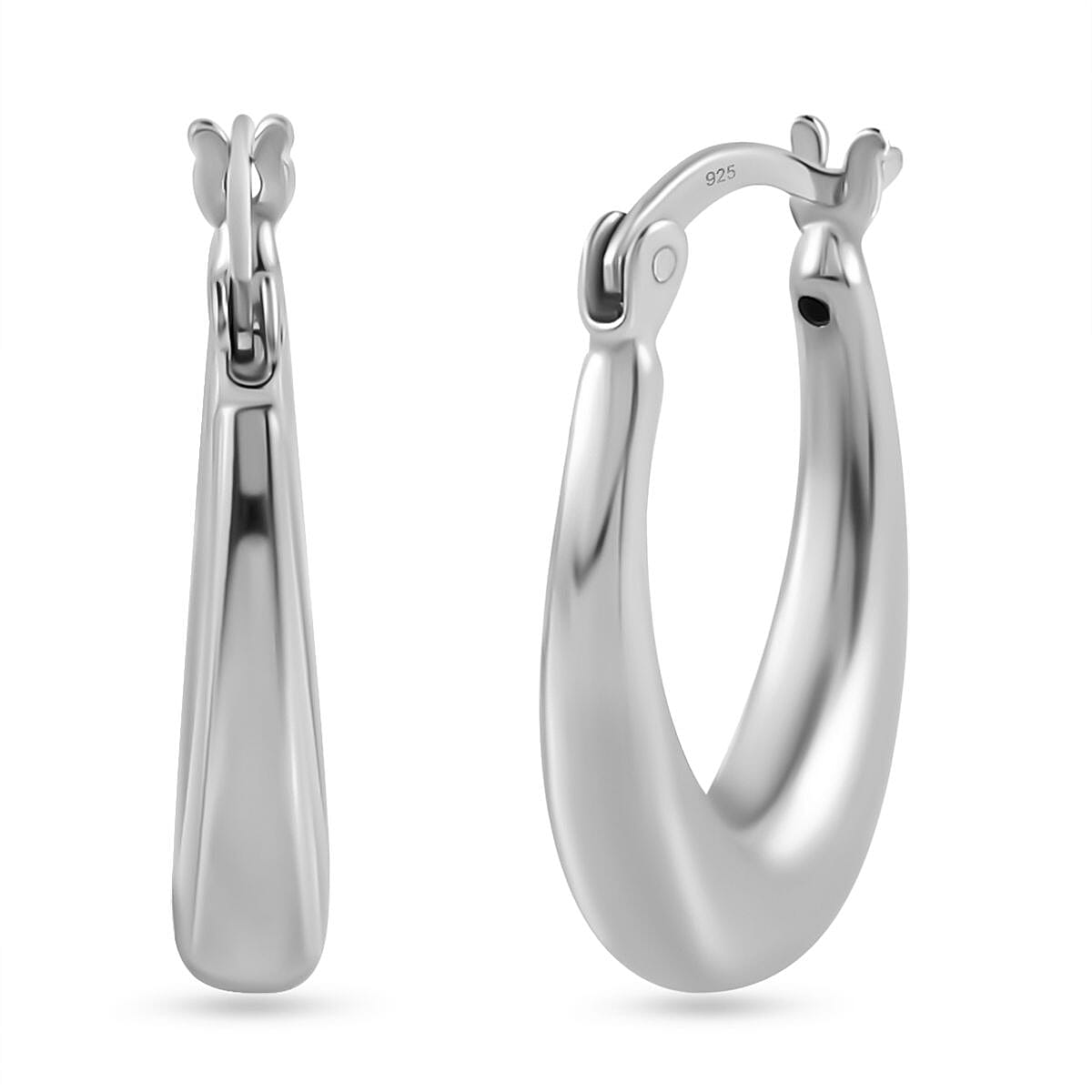 Italian Close Out - Sterling Silver Creole Earrings 7757444 0