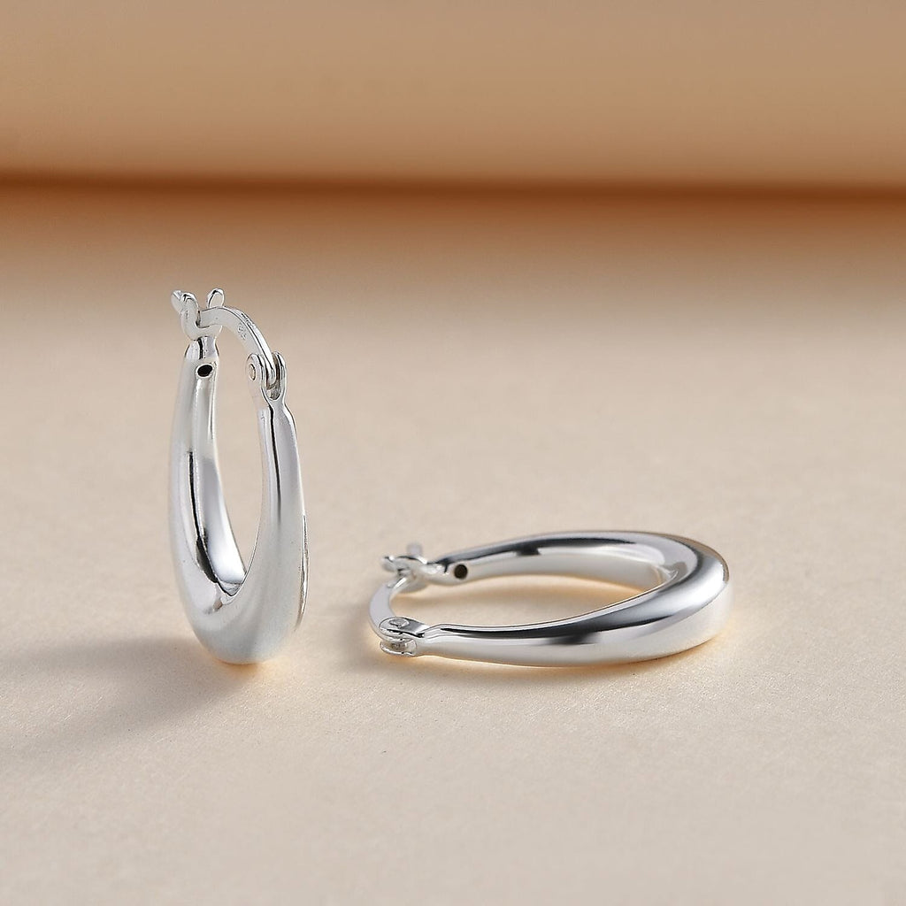 Italian Close Out - Sterling Silver Creole Earrings