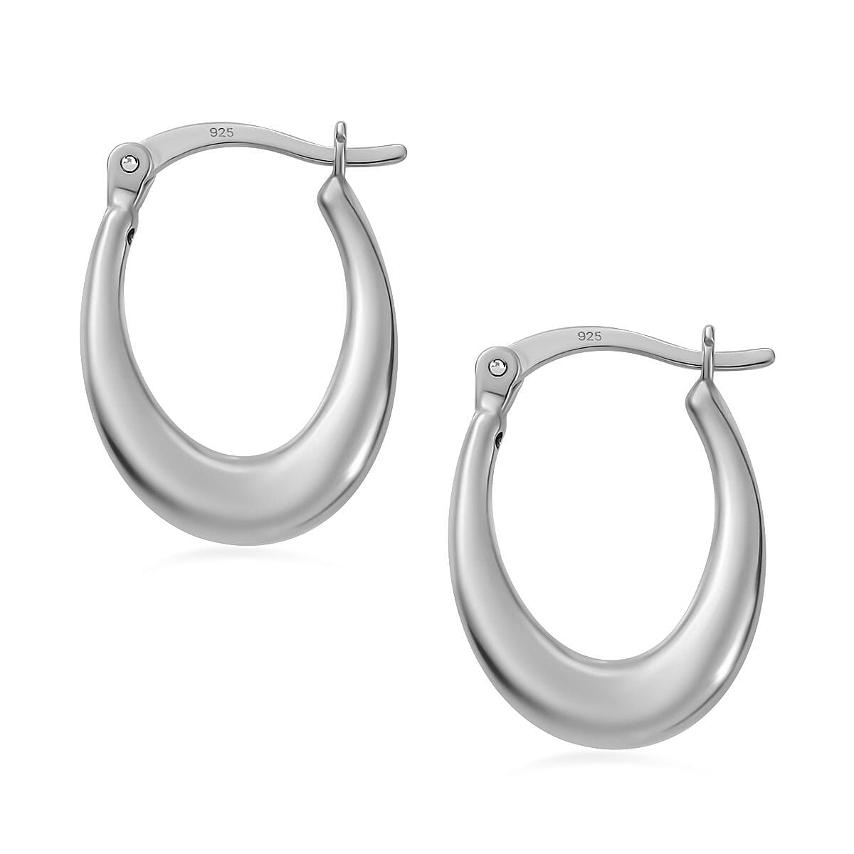 Italian Close Out - Sterling Silver Creole Earrings 7757444 3