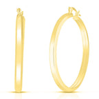 NY Close Out Deal - Gold Overlay Sterling Silver Hoop Earring