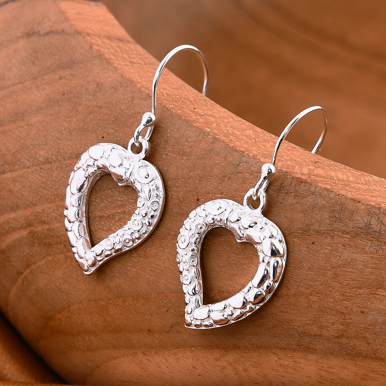 Sterling Silver Heart Earrings 7768443 2