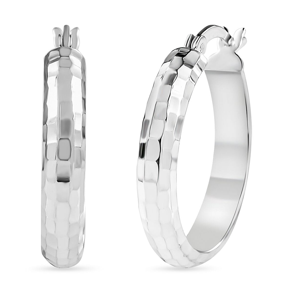 JCK Vegas Closeout Deal - Sterling Silver Diamond Cut Hoop Earrings 7800565 0