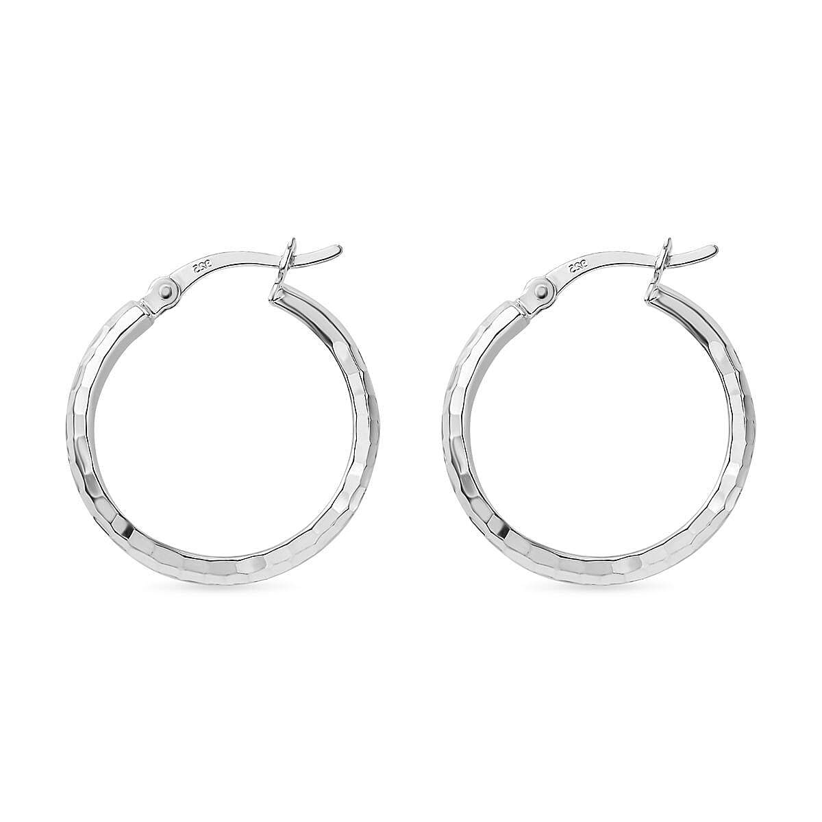 JCK Vegas Closeout Deal - Sterling Silver Diamond Cut Hoop Earrings 7800565 4