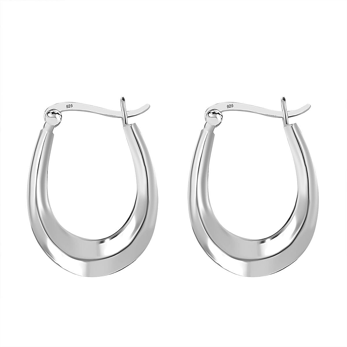 One Time Closeout Deal - Sterling Silver Earrings with Clasp 7815140 2