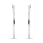Thai Silver Hoop Earrings with Clasp