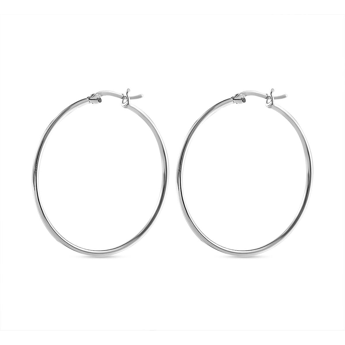 Thai Silver Hoop Earrings 7815162 3