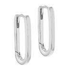 Sterling Silver Rectangular Hoop Earring