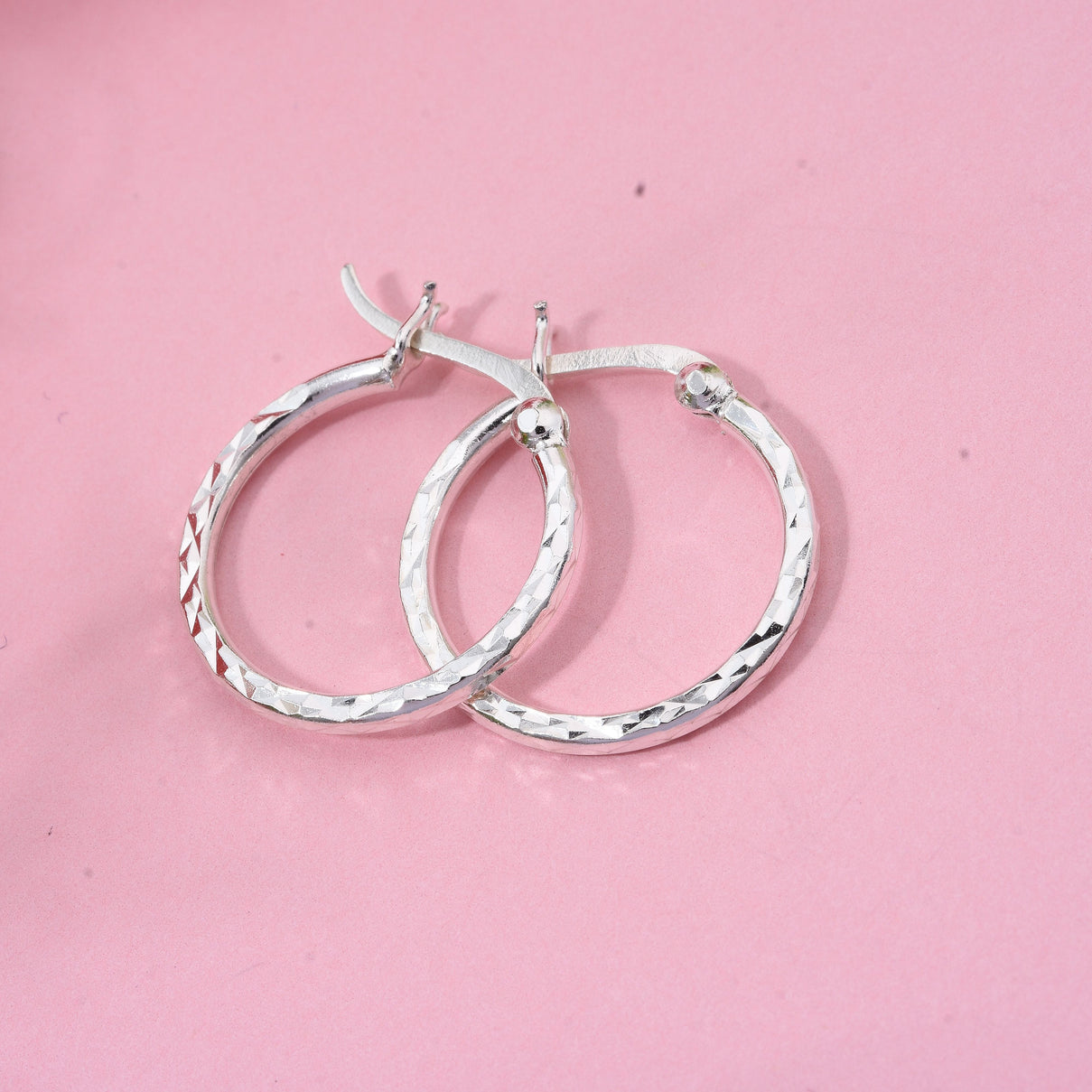 Diamond Cut Sterling Silver Earrings with Clasp 8033144 1